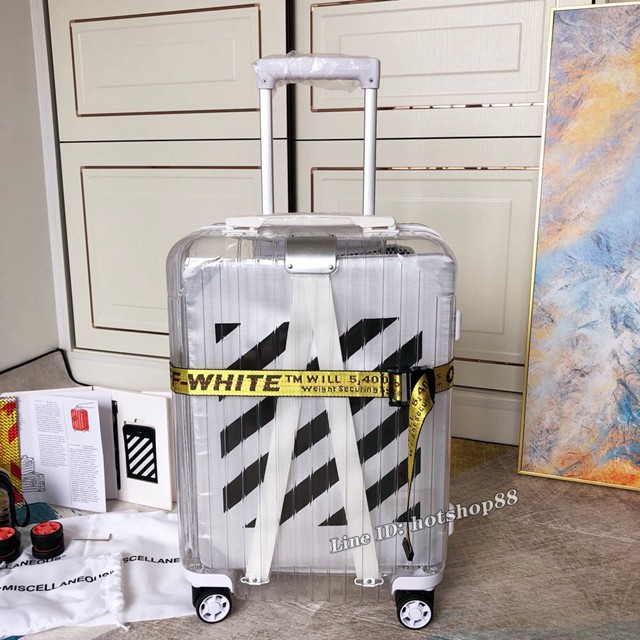 OFF-WHITE X RIMOWA聯名透明箱 RIMOWA日默瓦行李箱四輪拉杆箱 gdx1241